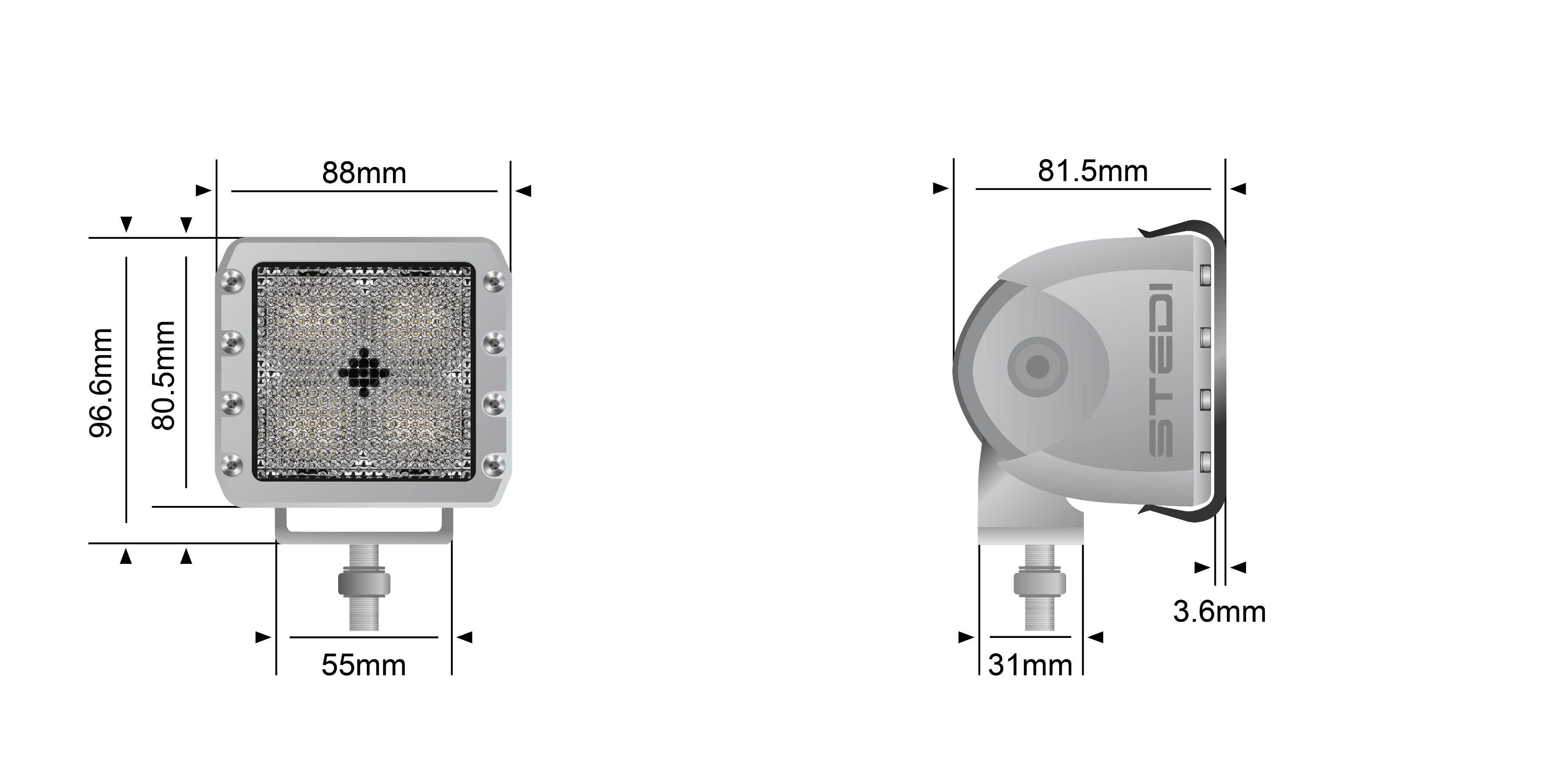STEDI Marine White C-4 LED Light | Diffuse